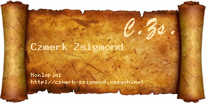 Czmerk Zsigmond névjegykártya